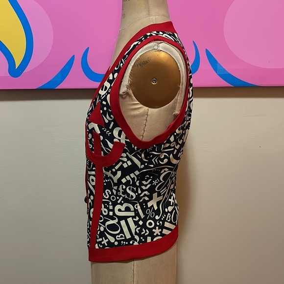 Moschino Cheap & Chic Red black Dollar Sign Vest - Picture 8 of 15